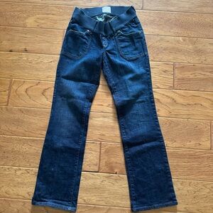 Old Navy Low Rise Maternity Bootcut Jeans Women’s Small Dark Wash Denim Stretch